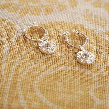 Apollo Sparkle Drop Earrings Sterling Silver