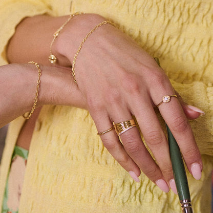 Apollo Sparkle Ring 18ct Gold Plate