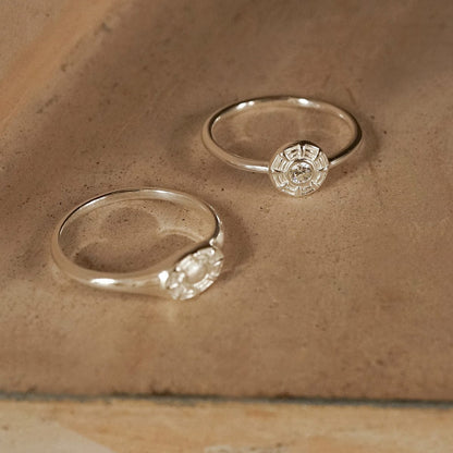 Apollo Sparkle Ring Sterling Silver