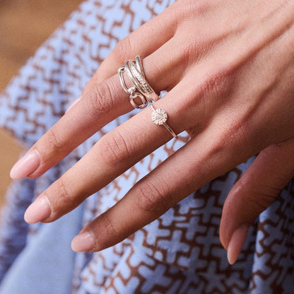 Apollo Sparkle Ring Sterling Silver