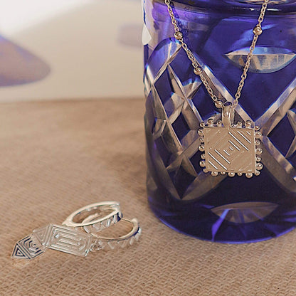 Artisan Square Necklace Sterling Silver