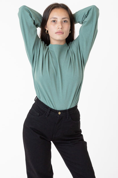 1406GD Unisex - Long Sleeve Garment Dye Mockneck T-Shirt