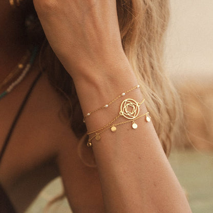Base Chakra Chain Bracelet 18ct Gold Plate