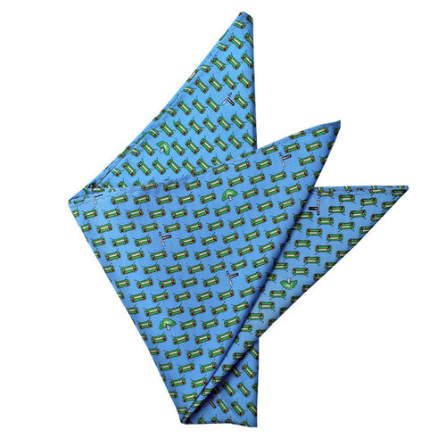 Bay Blue Streetcar Pocket Square