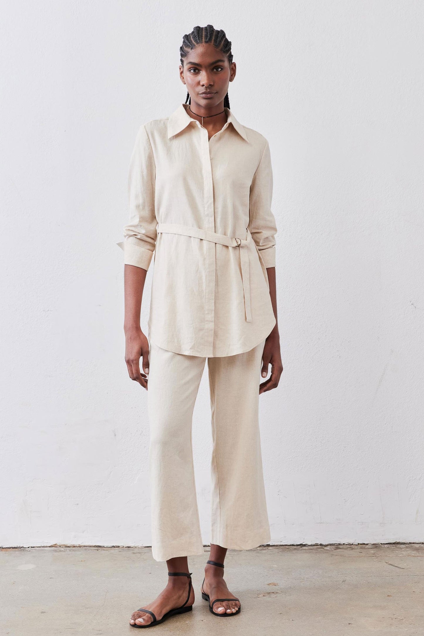 Linen A-Line Pants