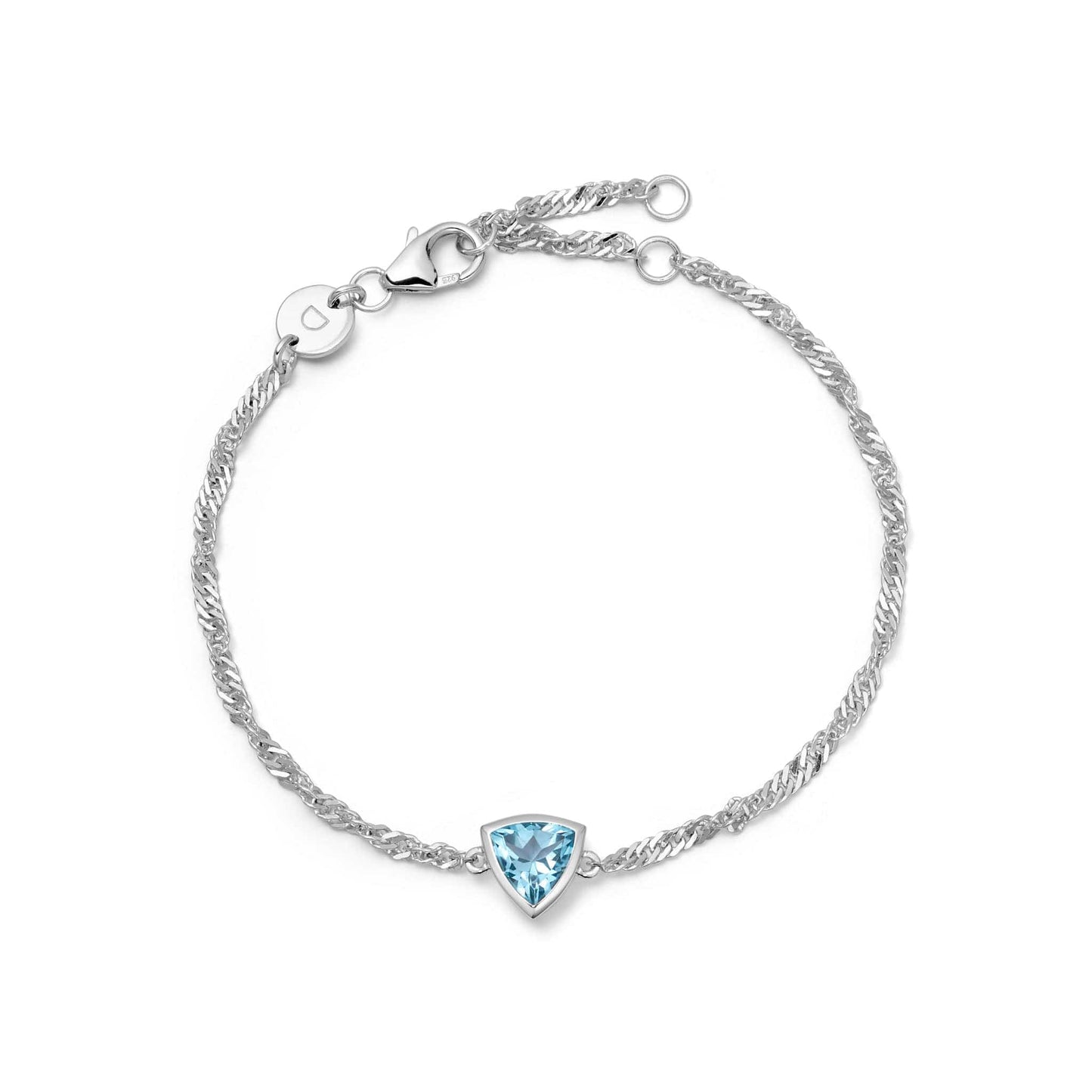 Birthstone Charm Bracelet Sterling Silver