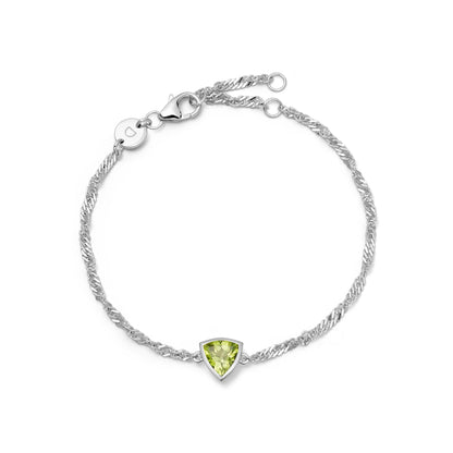 Birthstone Charm Bracelet Sterling Silver
