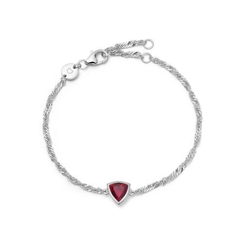 Birthstone Charm Bracelet Sterling Silver