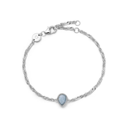 Birthstone Charm Bracelet Sterling Silver