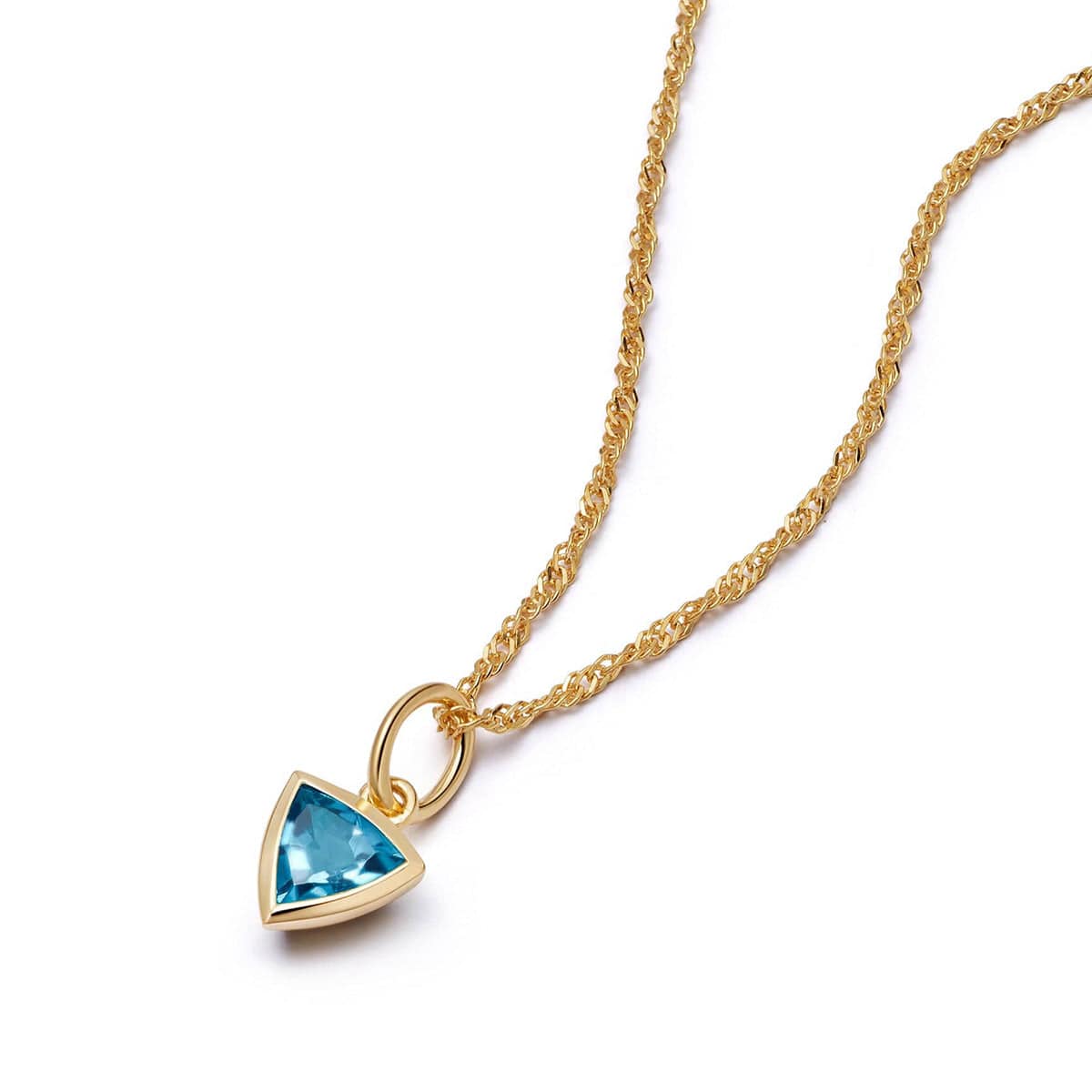 Birthstone Charm Necklace 18ct Gold Plate