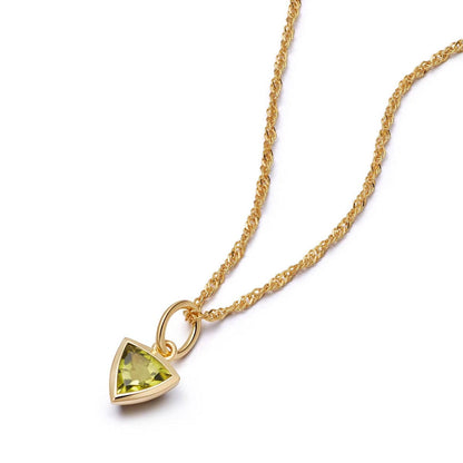 Birthstone Charm Necklace 18ct Gold Plate