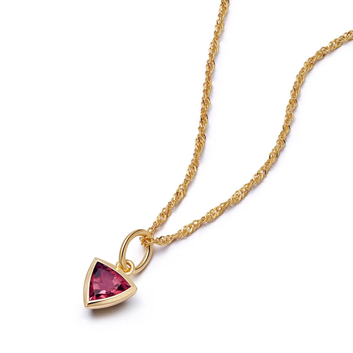Birthstone Charm Necklace 18ct Gold Plate
