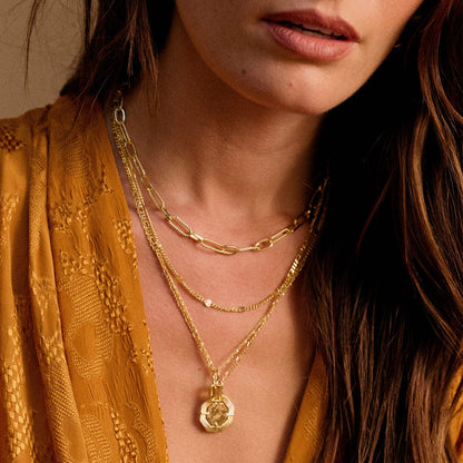 Birthstone Charm Necklace 18ct Gold Plate