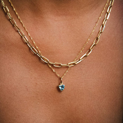 Birthstone Charm Necklace 18ct Gold Plate