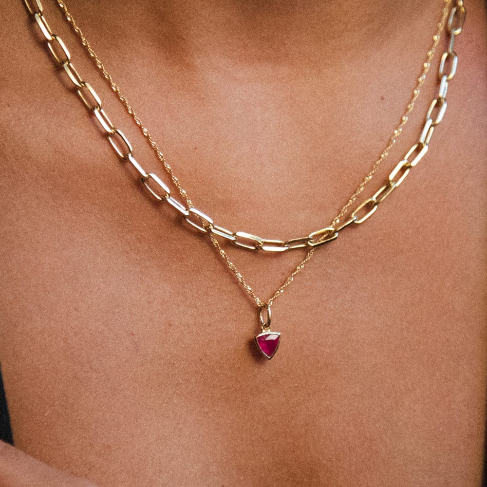 Birthstone Charm Pendant 18ct Gold Plate