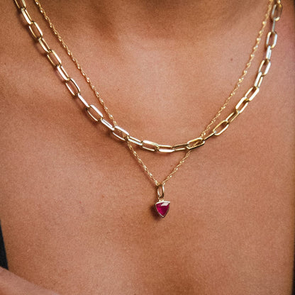 Birthstone Charm Pendant 18ct Gold Plate