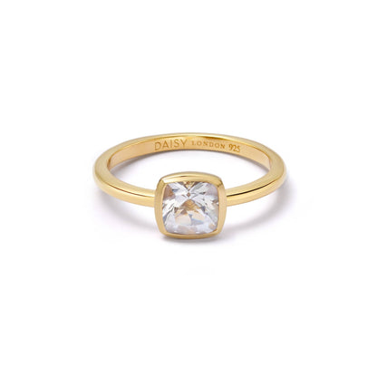 Birthstone Ring 18ct Gold Plate
