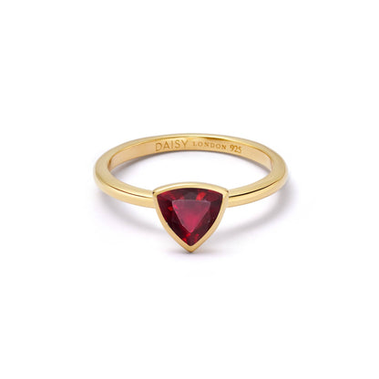 Birthstone Ring 18ct Gold Plate
