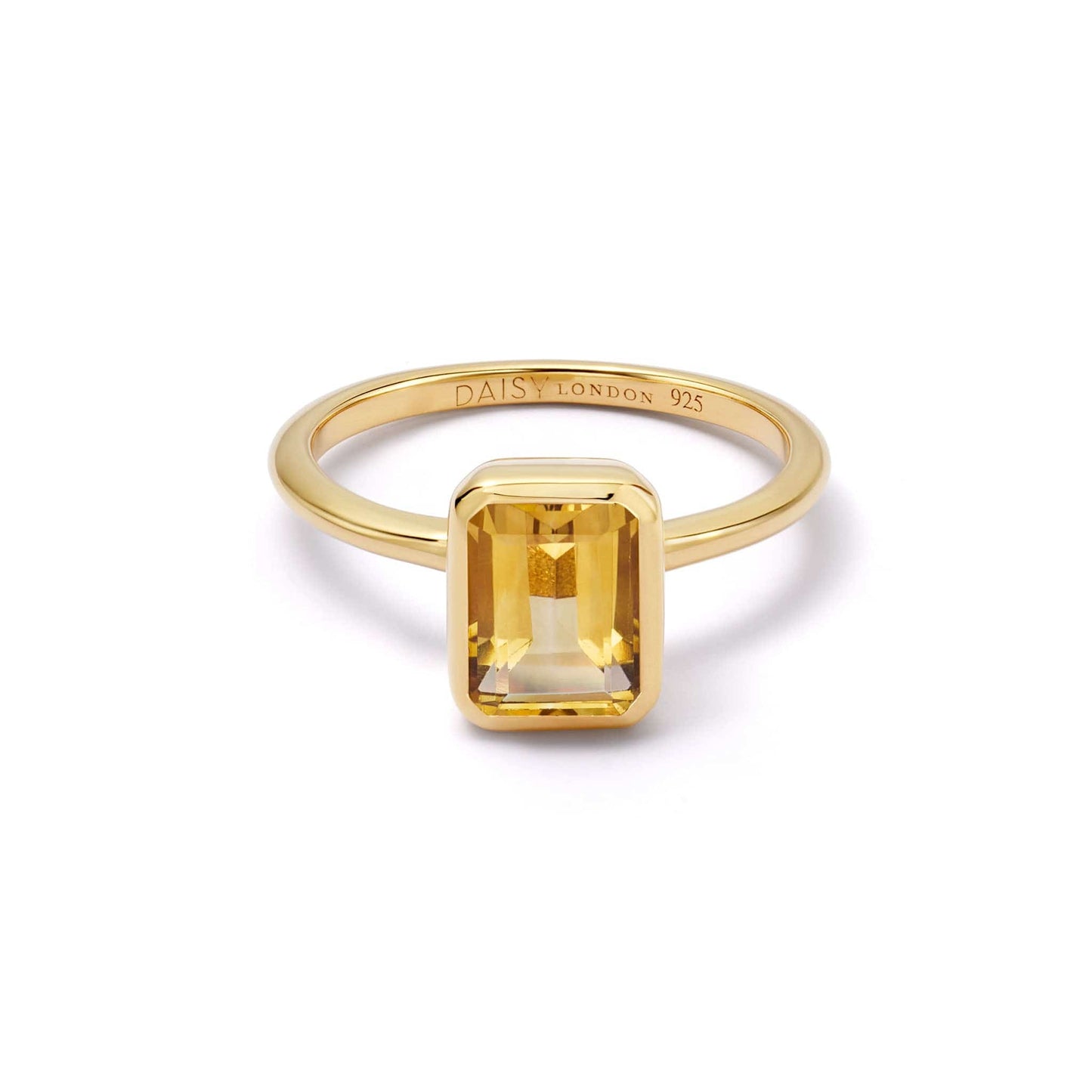 Birthstone Ring 18ct Gold Plate