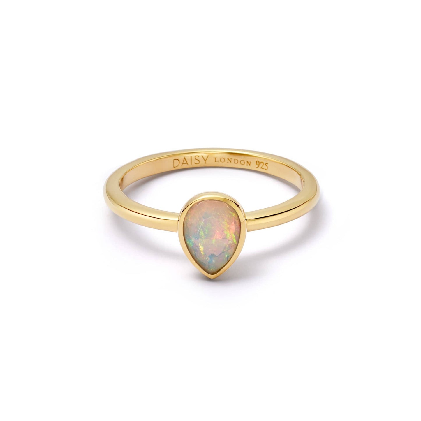 Birthstone Ring 18ct Gold Plate
