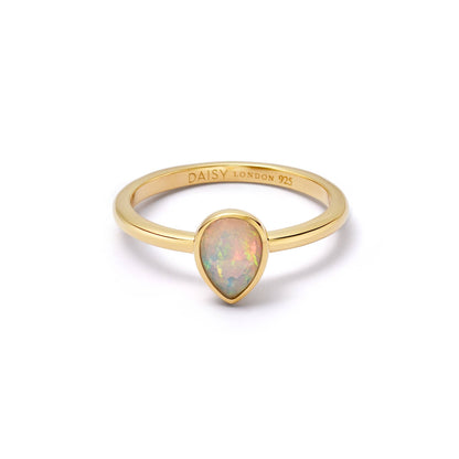 Birthstone Ring 18ct Gold Plate