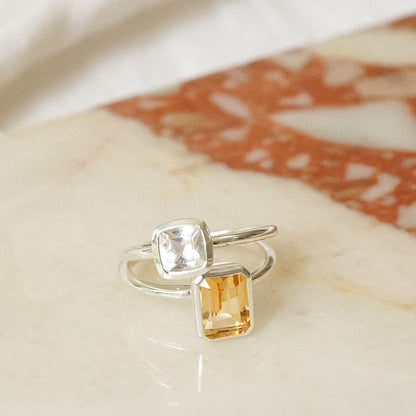 Birthstone Ring Sterling Silver