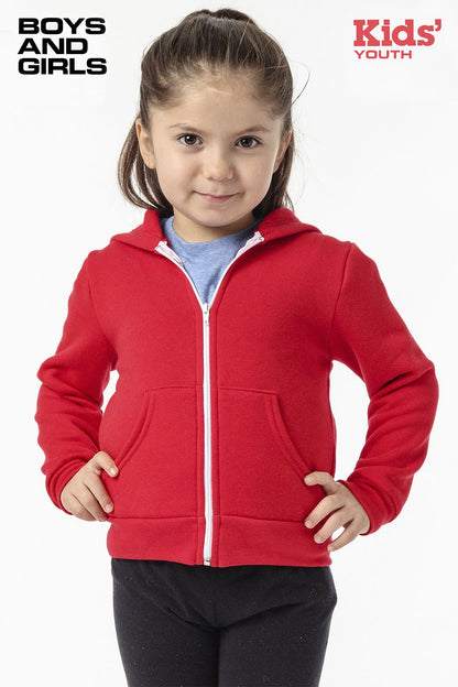 F2097 - Kids Poly Cotton Zip Hoodie