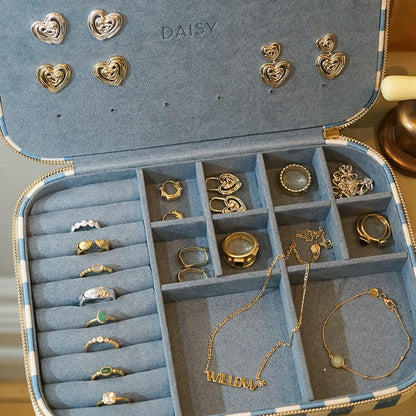 Blue Stripe Large Jewellery Box