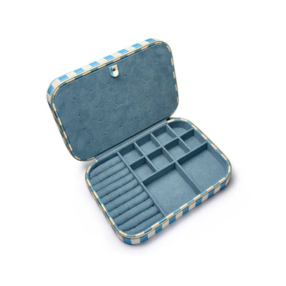 Blue Stripe Large Jewellery Box