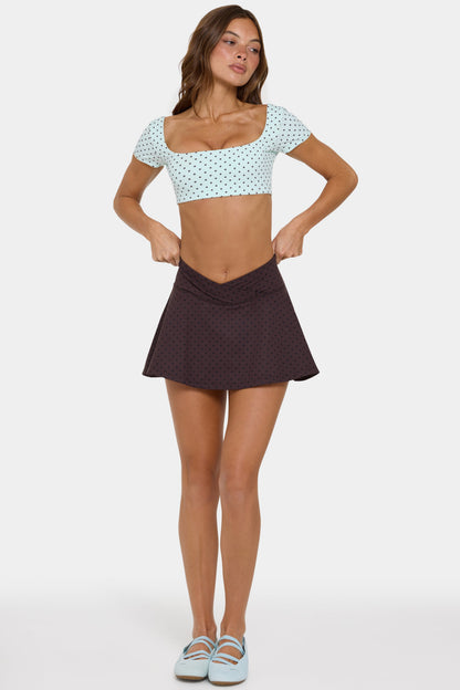 Soft Active Mini Skort in Choc Chip