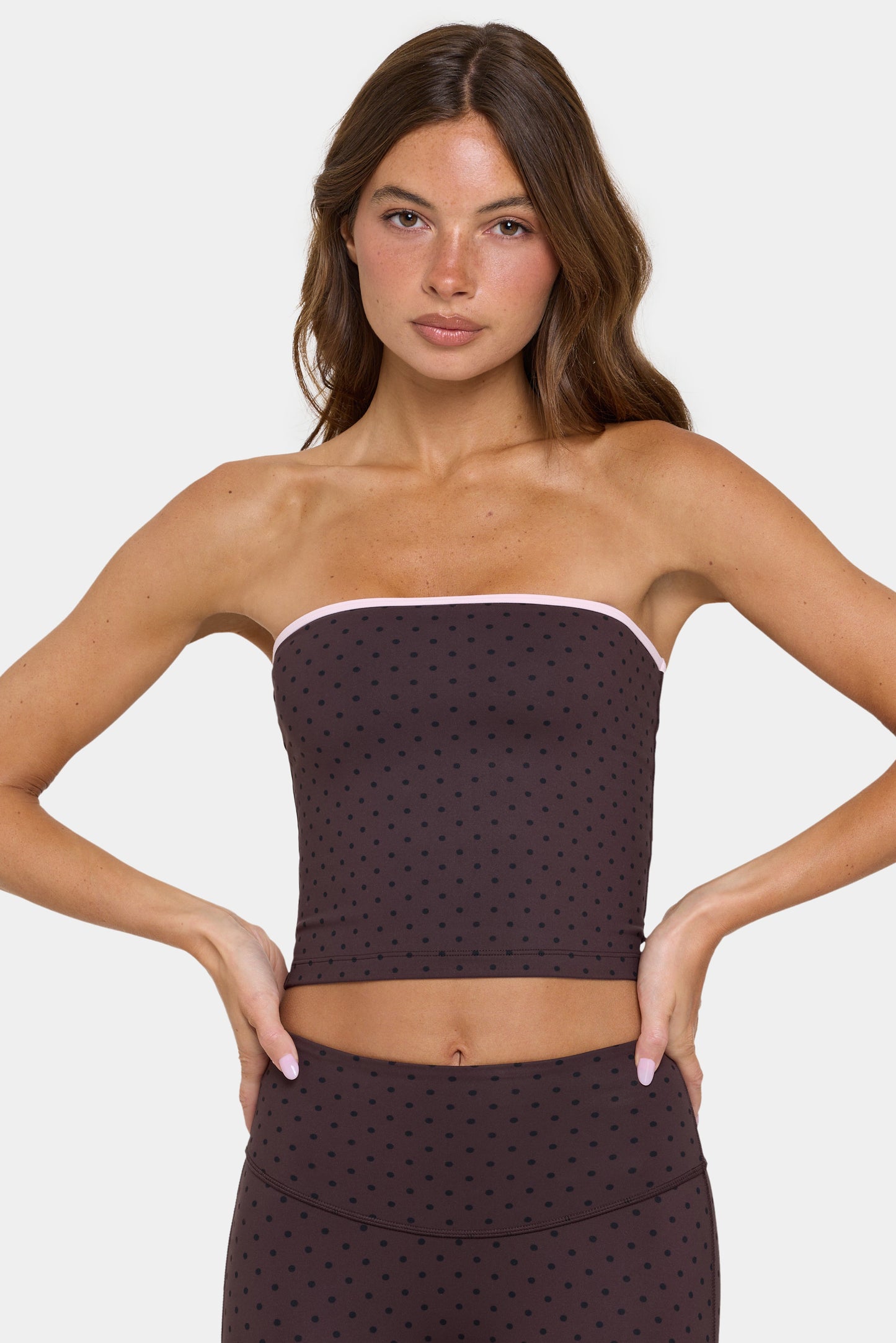 Soft Active Bandeau Top in Choc Chip