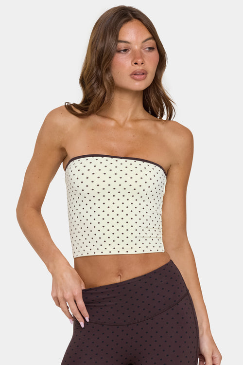 Soft Active Bandeau Top in Cookie Butter