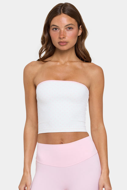 Soft Active Bandeau Top in Cotton Candy