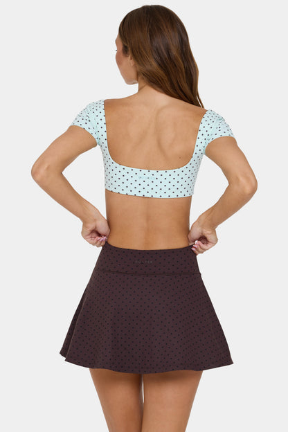 Soft Active Cap Sleeve Crop Top in Mint Chip