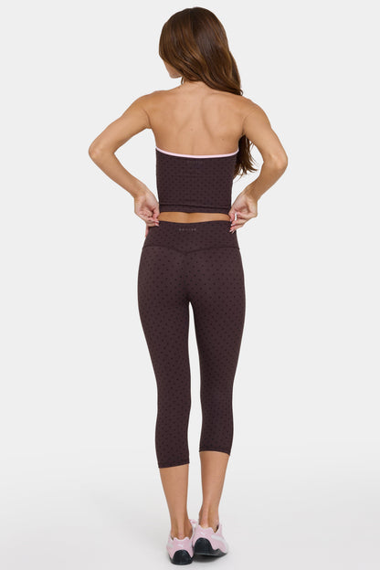 Soft Active Capri Leggings in Choc Chip