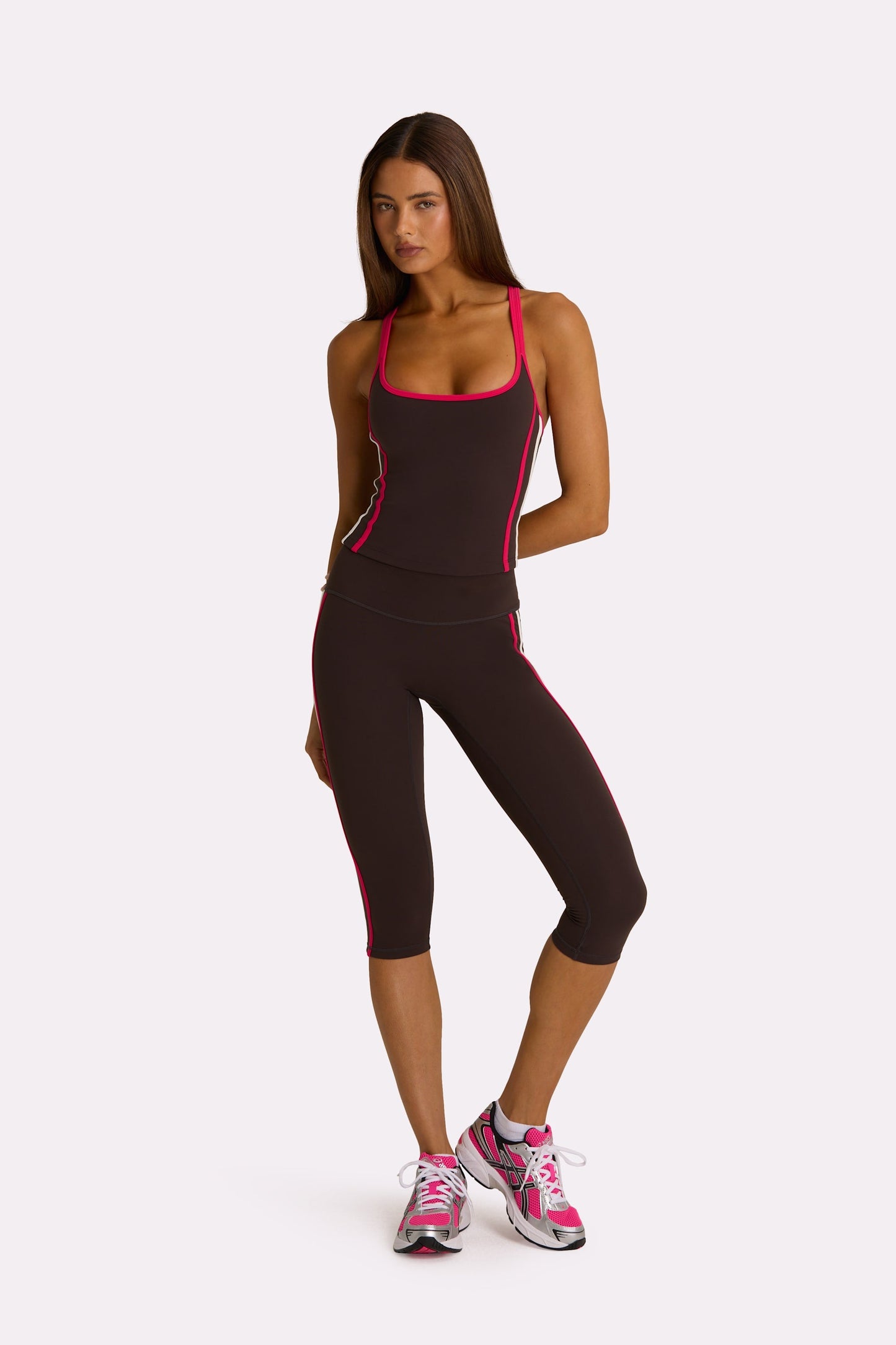 Soft Active Capri Leggings in Truffle