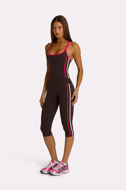 Soft Active Capri Leggings in Truffle