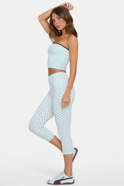 Soft Active Capri Leggings in Mint Chip