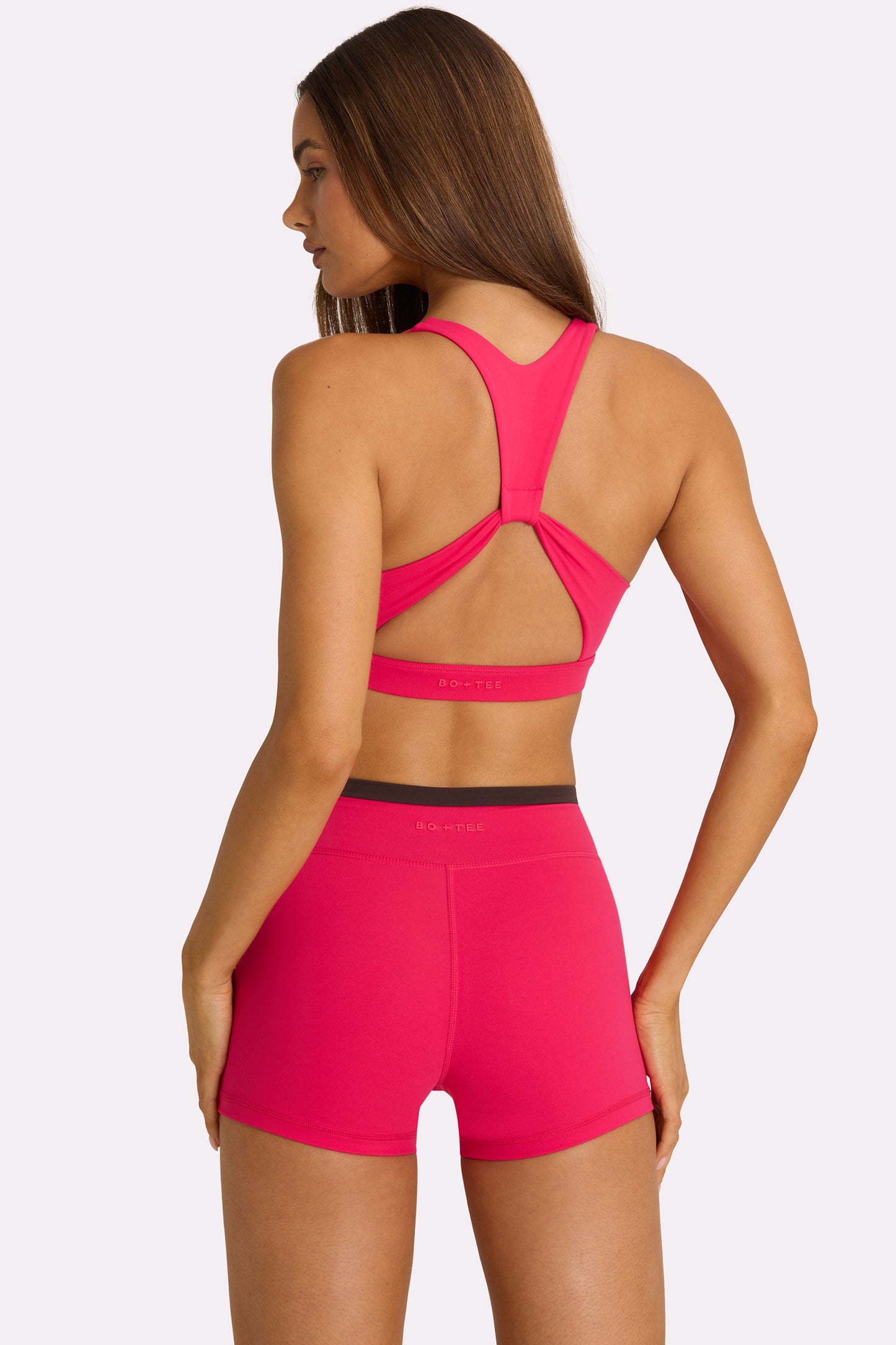 Soft Active High-Impact Sports Bra in Hot Pink