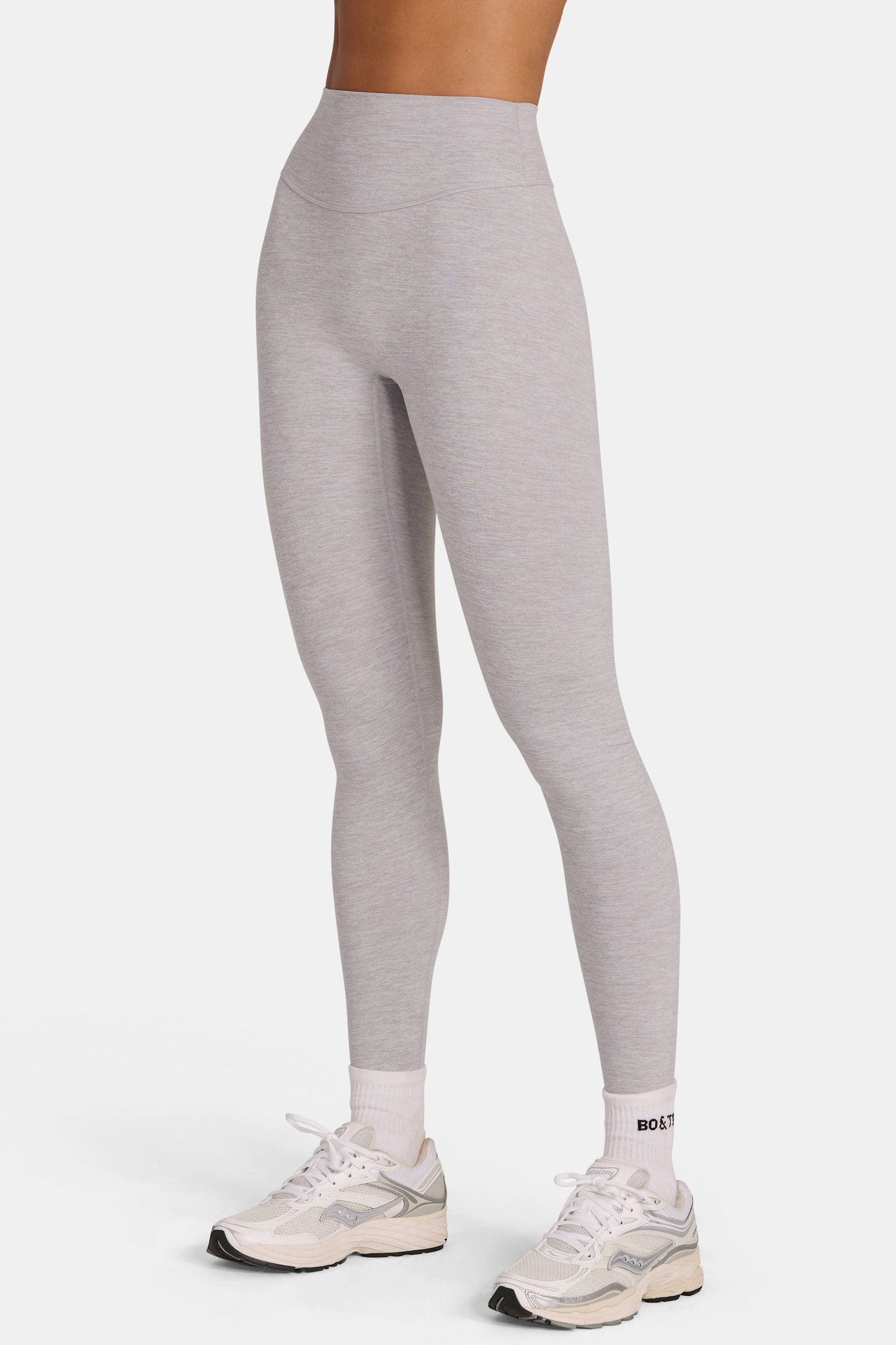 Soft Active Full-Length Leggings in Grey Marl