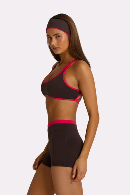 Soft Active Sports Bra in Truffle