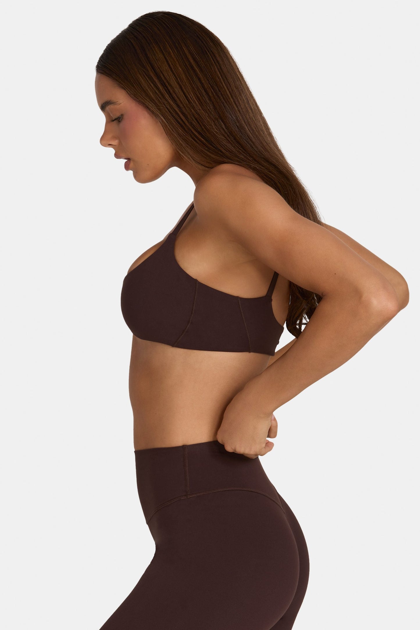 Soft Active Low-Impact Sports Bra in Espresso