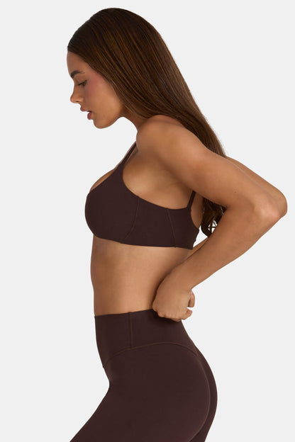 Soft Active Low-Impact Sports Bra in Espresso