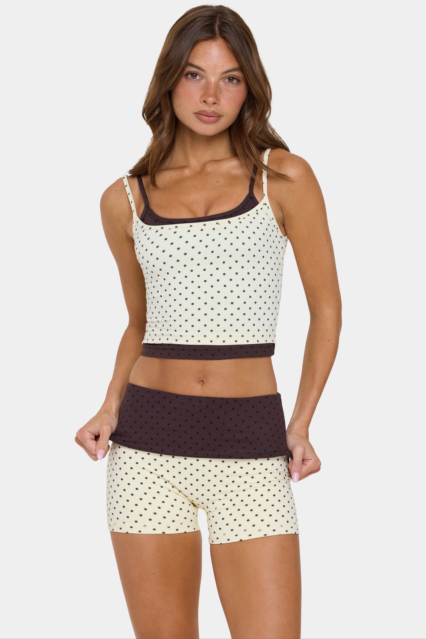 Soft Active Double-Layer Tank Top in Cookie Butter