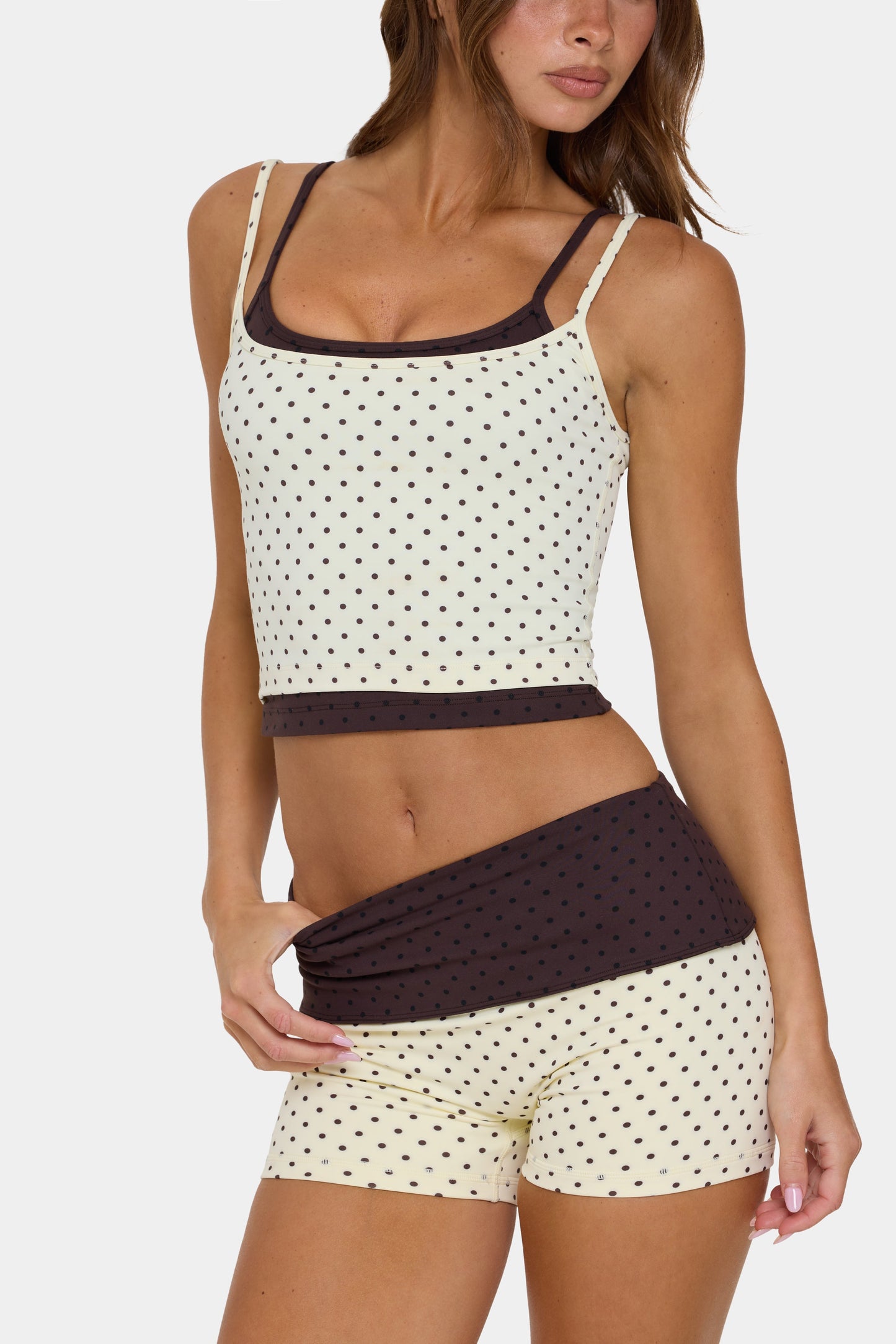 Soft Active Double-Layer Tank Top in Cookie Butter