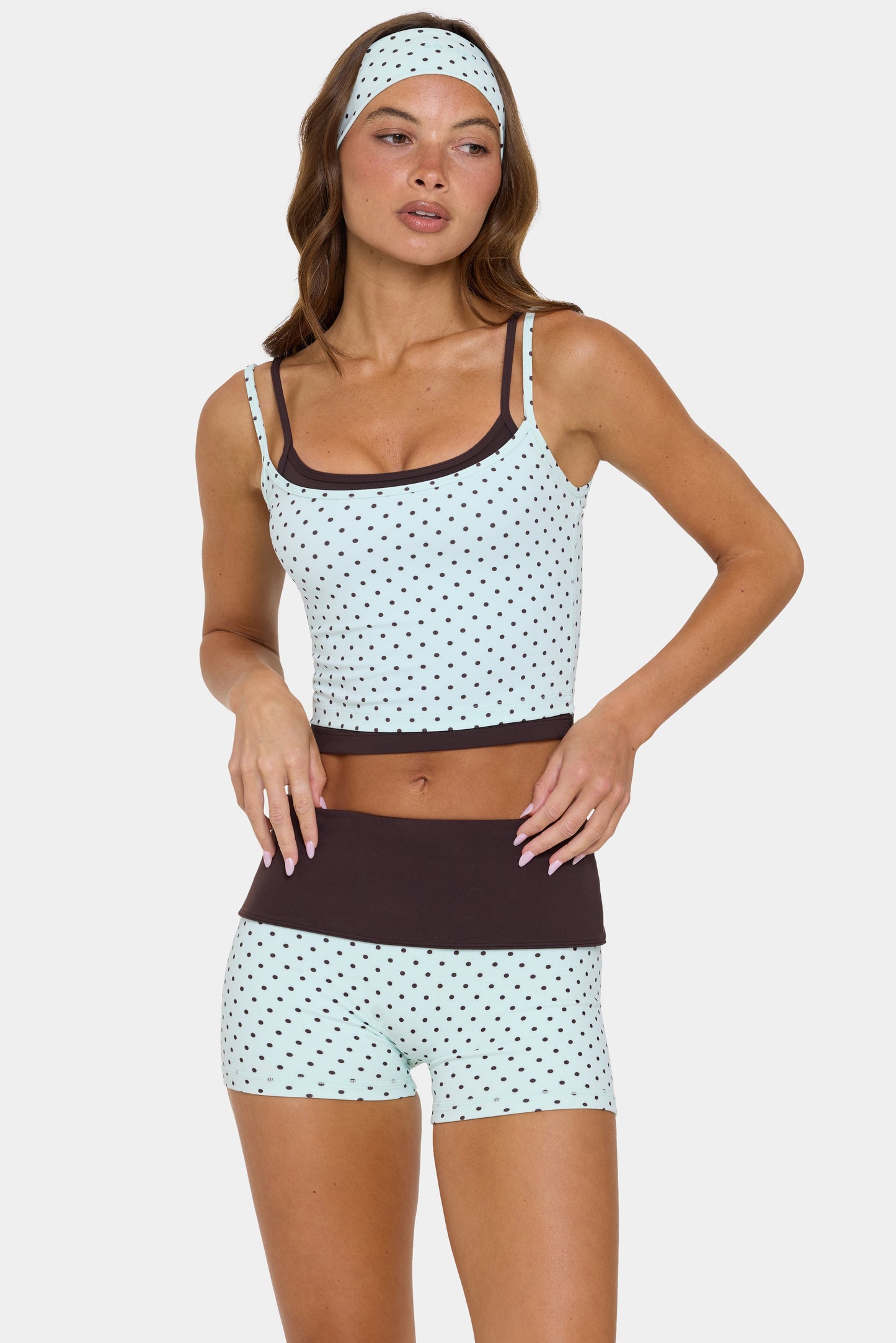 Soft Active Double-Layer Tank Top in Mint Chip