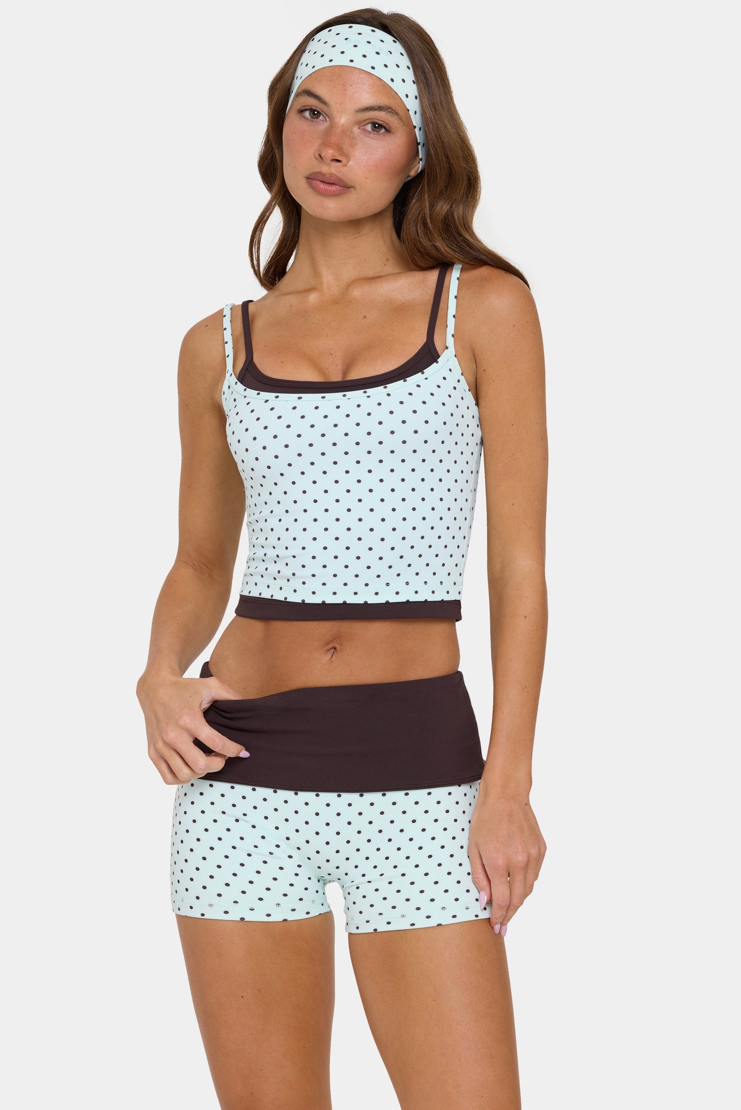Soft Active Double-Layer Tank Top in Mint Chip