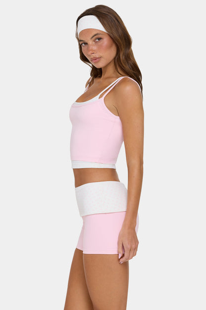 Soft Active Double-Layer Tank Top in Sorbet