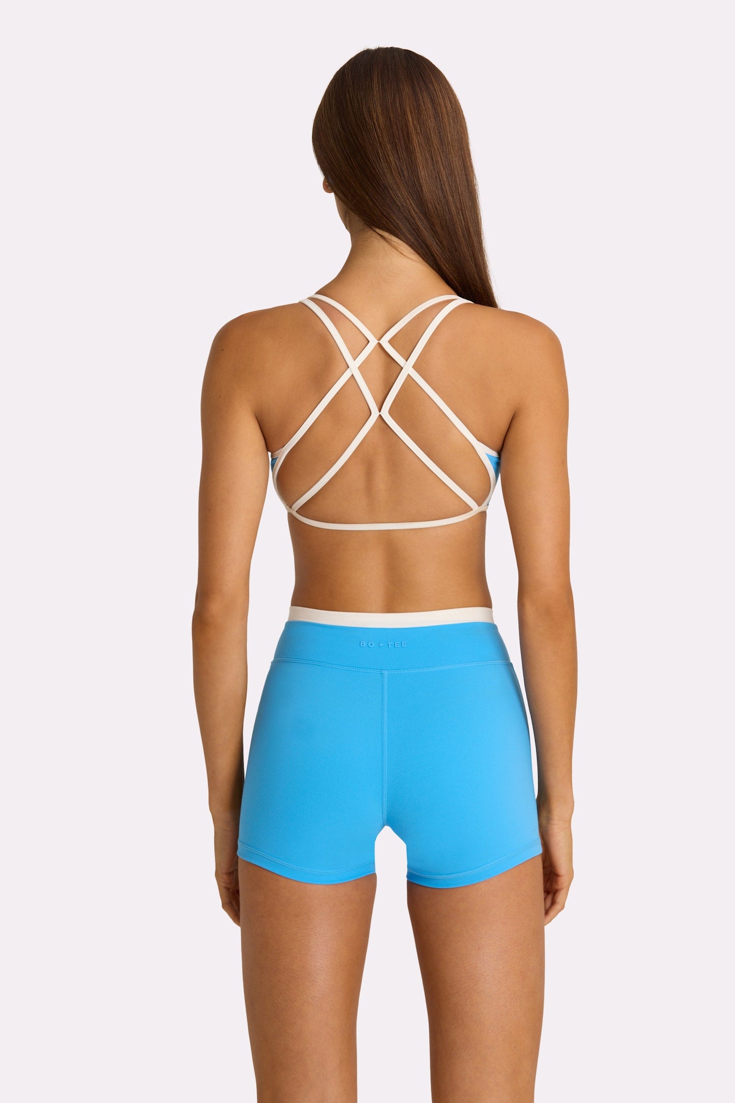 Soft Active Wrap Waist Shorts in Electric Blue