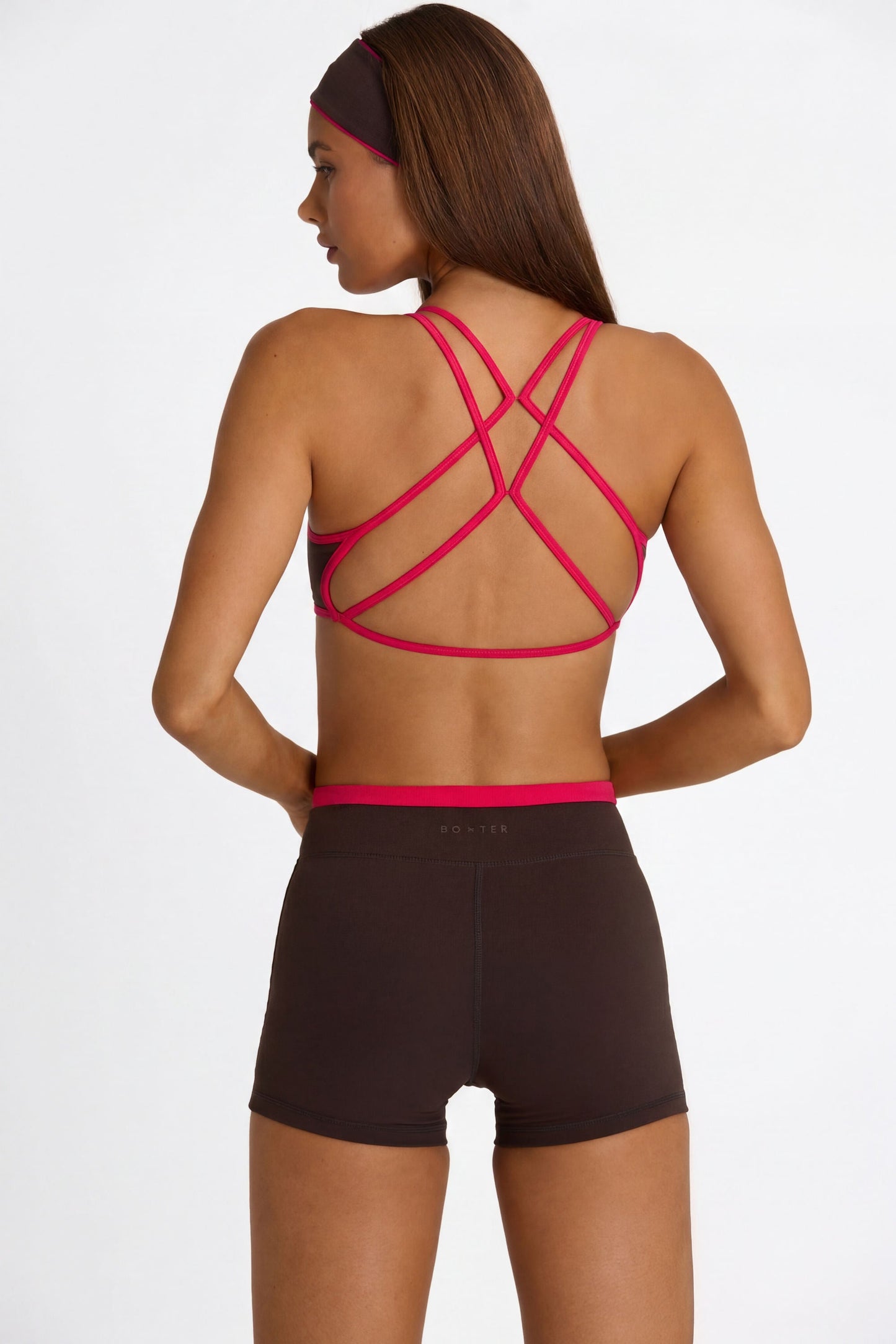 Soft Active Wrap Waist Shorts in Truffle